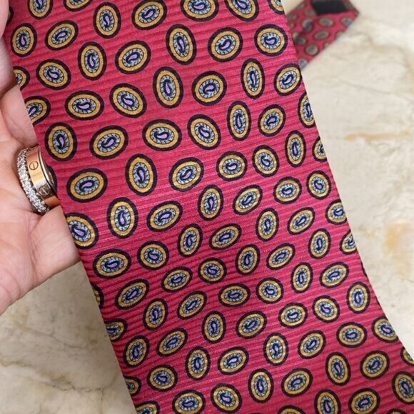Richel 100% Silk Paisley Tie Made in Spain - Mint Condition - Picture 7 of 8